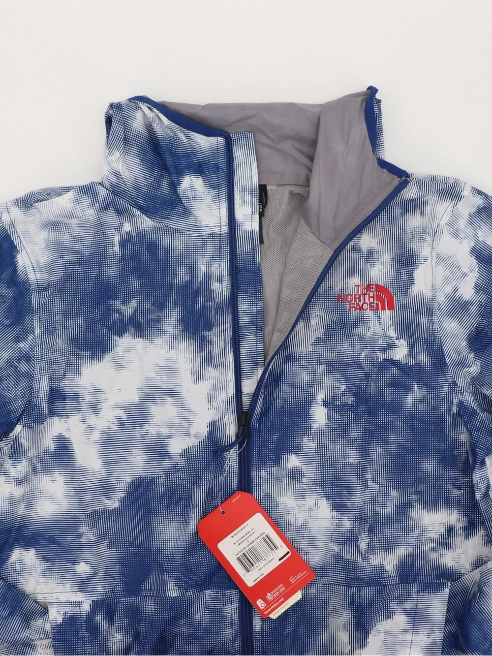 Brand New The North Face Small Men’s Chicago Wind Hooded Jacket Blue Grey